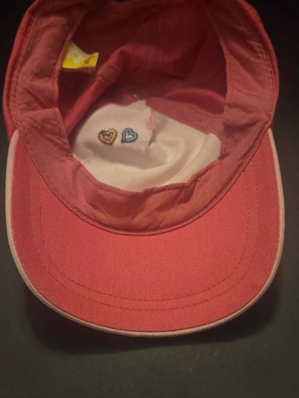 Pink Tweety Kids Baseball Hat with Heart Motif